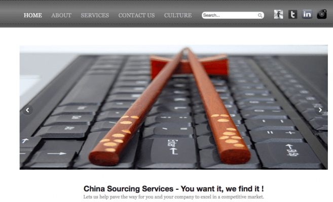 China sourcing accueil